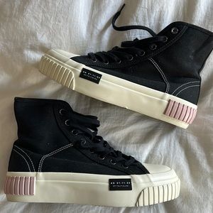 All Saints high top sneakers! Size 38. Designer sneakers.